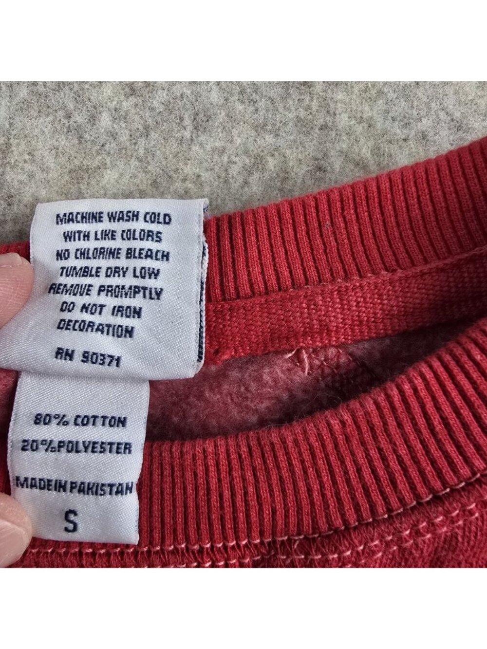 Camp David Small Red Edinburgh University Pullover Sweatshirt Cotton-Blend - Picture 6 of 8